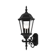 Livex Lighting Hamilton 3-Light Metal Outdoor Wall Lantern in Textured Black