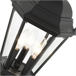 Livex Lighting Hamilton 3-Light Beveled Metal Outdoor Post Top Lantern in Black