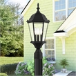 Livex Lighting Hamilton 3-Light Beveled Metal Outdoor Post Top Lantern in Black