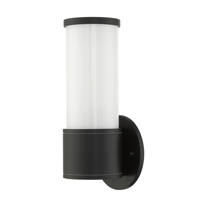 Livex Lighting Norfolk 1-Light Metal Outdoor Wall Lantern in Textured Black