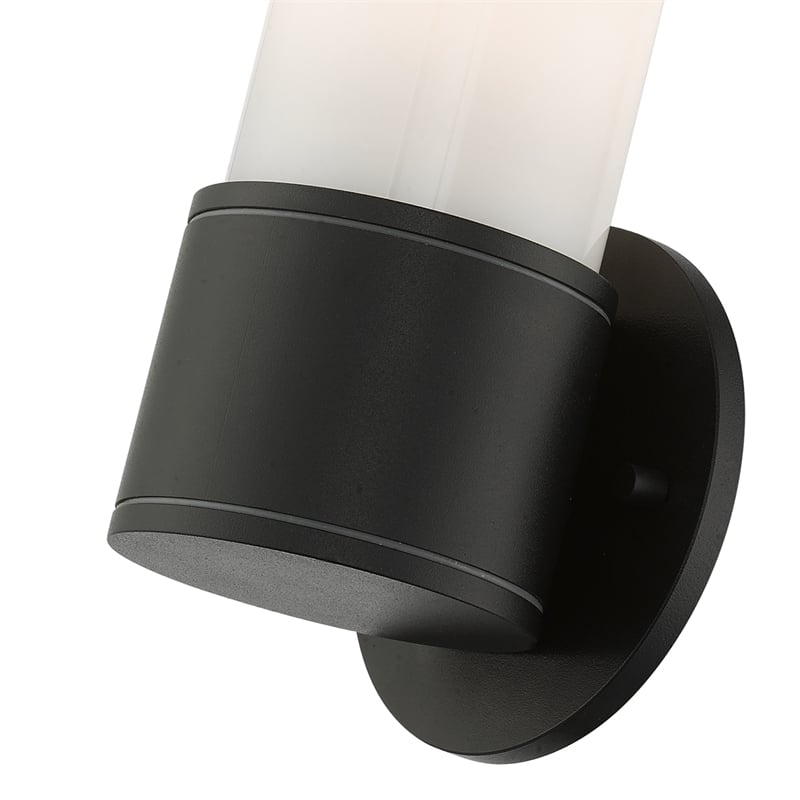 Livex Lighting Norfolk 1-Light Metal Outdoor Wall Lantern in Textured Black