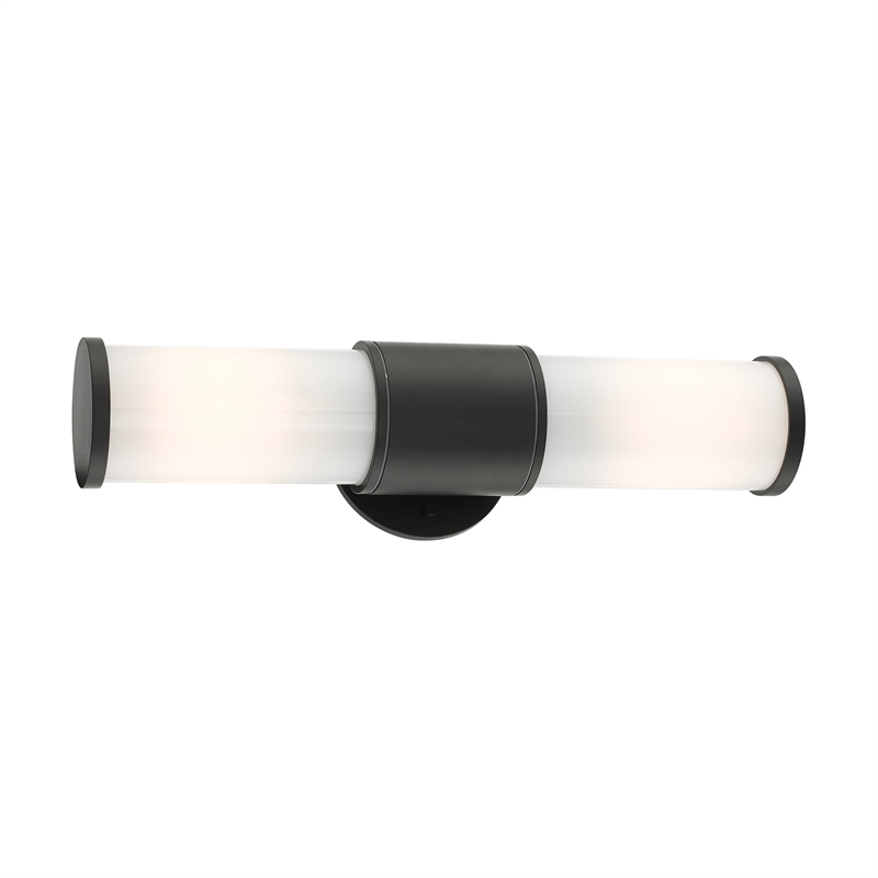 Livex Lighting Norfolk 2-Light Metal Outdoor Wall Lantern in Textured Black