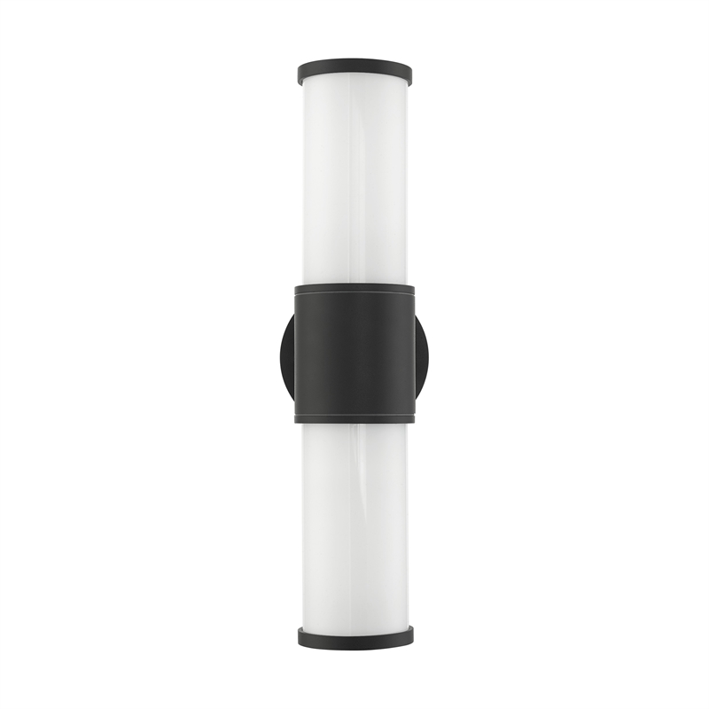 Livex Lighting Norfolk 2-Light Metal Outdoor Wall Lantern in Textured Black