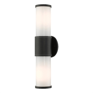 Livex Lighting Norfolk 2-Light Metal Outdoor Wall Lantern in Textured Black