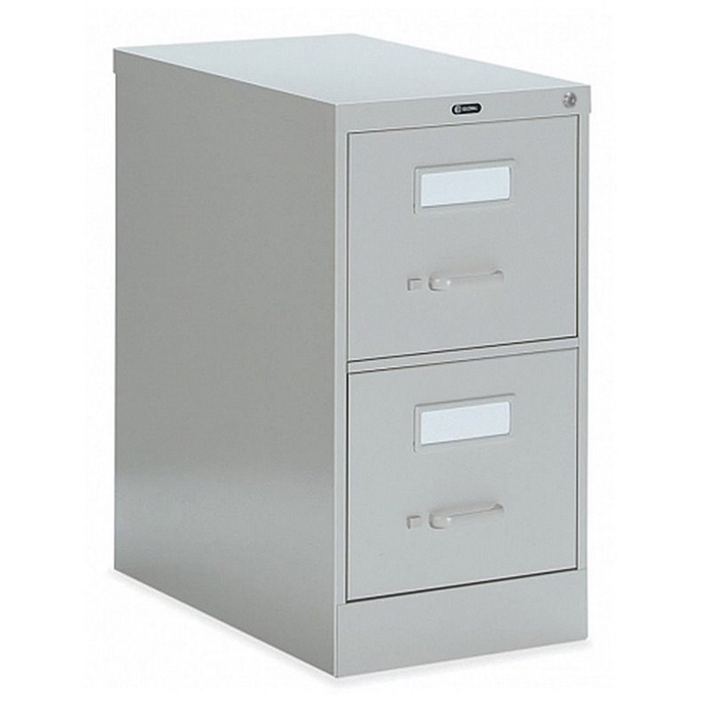 Global 2 Drawer Letter Size Vertical Lock Metal File Cabinet In Light Gray 25 201 Lgr