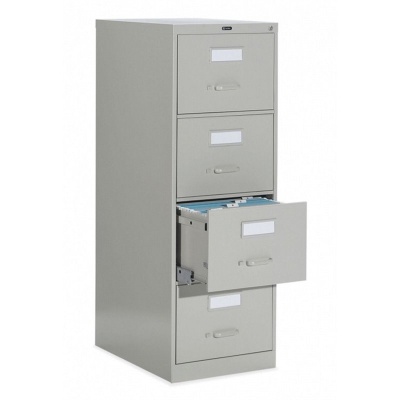 Global 4 Drawer Legal Size Vertical Lock Metal File Cabinet In Light Gray 25 451 Lgr