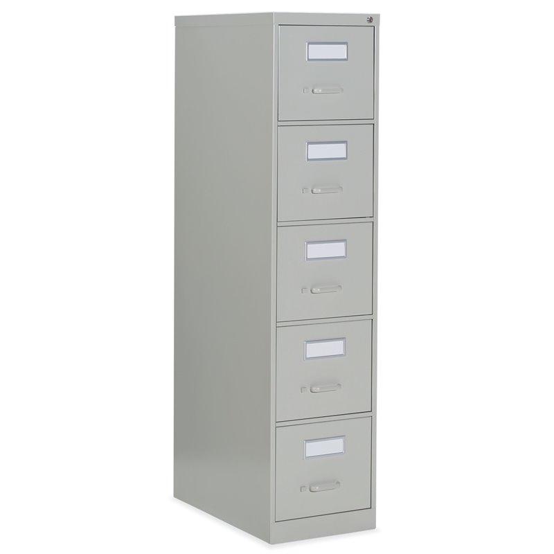 Global 5 Drawer Letter Size Vertical Lock Metal File Cabinet In Light Gray 25 501 Lgr