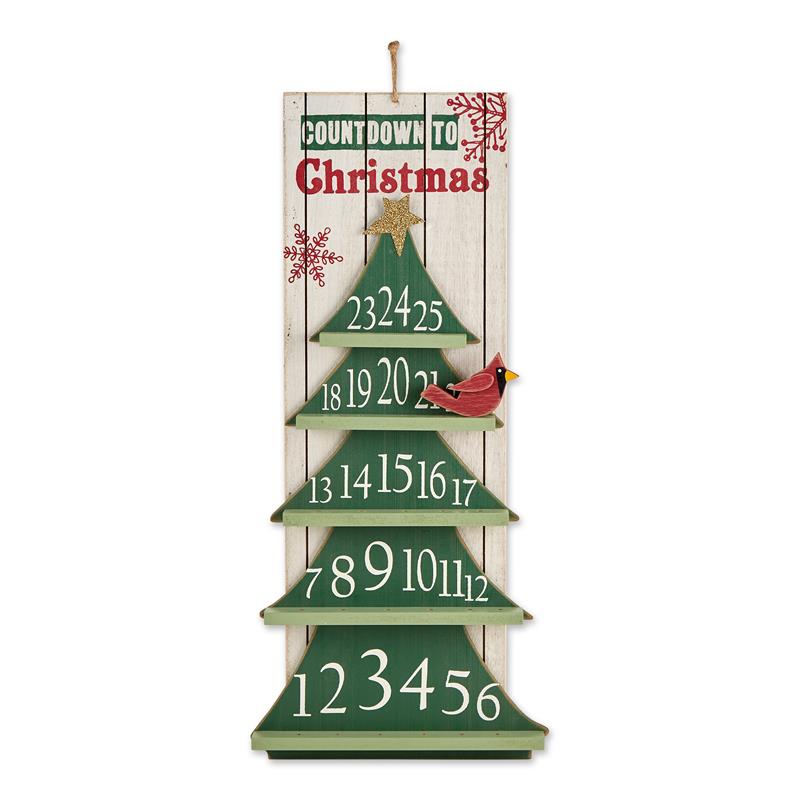 DII Countdown To Christmas Tree Calendar Wall Sign