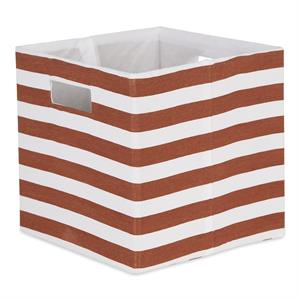 DII Polyester Cube Stripe Cinnamon Square 11x11x11