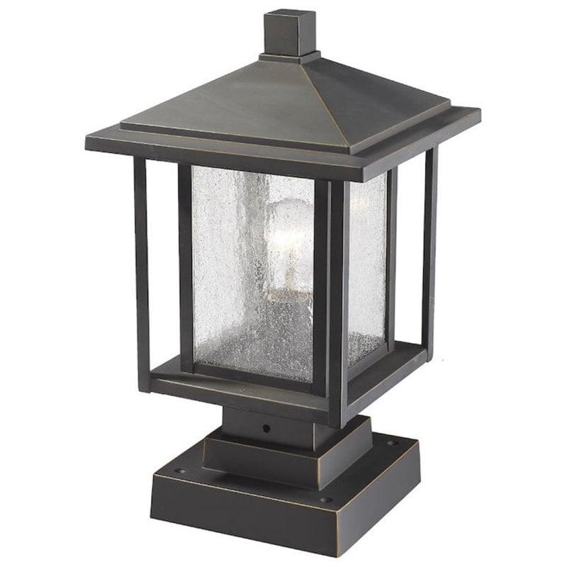 Aspen 1 Light Outdoor Pier Mounted Fixture - 554PHMS-SQPM-ORB