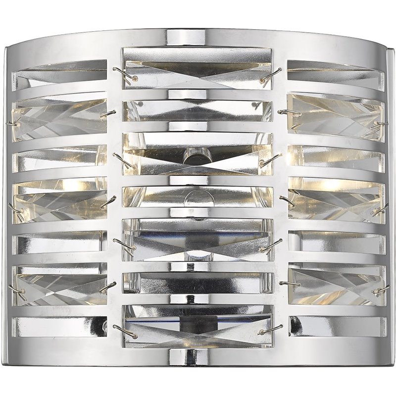 Z Lite Cronise 2 Light 10 Rounded Steel Cage Vanity Wall Sconce In Chrome 469 2s Ch