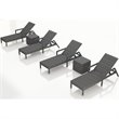 Harmonia Living District 6 Piece Patio Lounge Set in Textured Slate