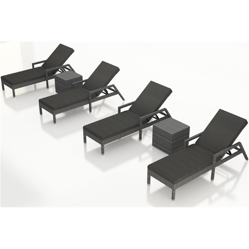 Harmonia Living District 6 Piece Patio Lounge Set in Canvas Charcoal