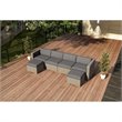 Harmonia Living Element 6 Piece Patio Sectional Set in Canvas Charcoal