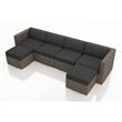 Harmonia Living Element 6 Piece Patio Sectional Set in Canvas Charcoal