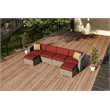 Harmonia Living Element 6 Piece Patio Sectional Set in Canvas Henna