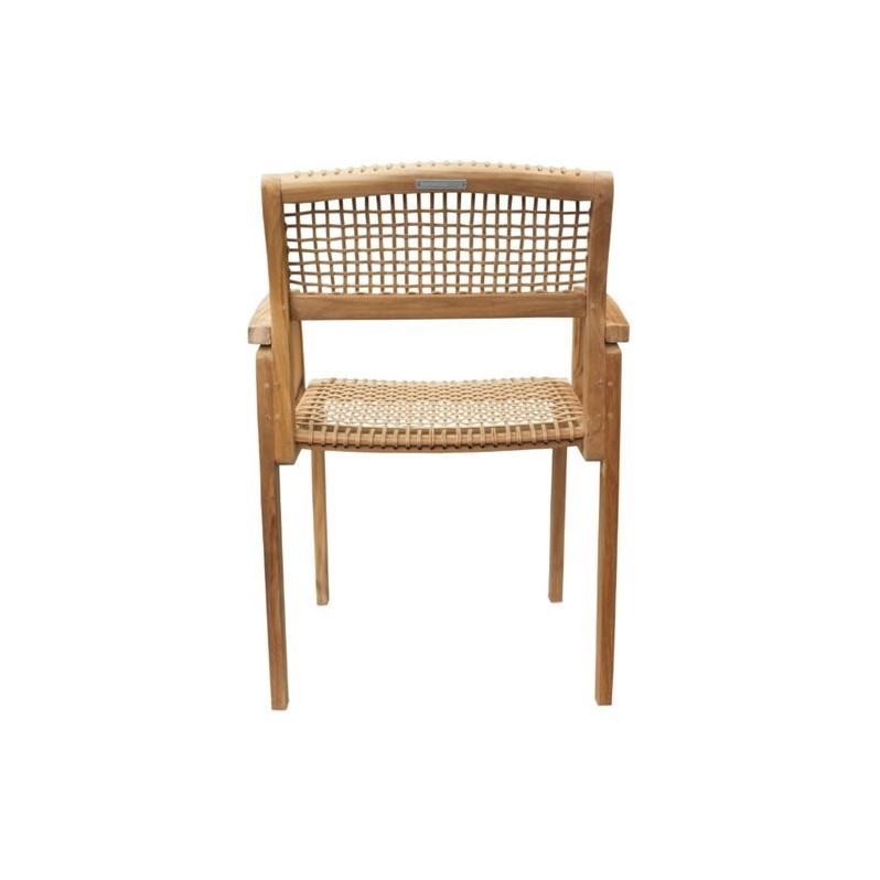 Harmonia Living Sands Patio Dining Arm Chair in Sand Dune Wicker