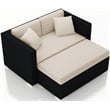 Harmonia Living Urbana Patio Daybed in Canvas Flax and Coffee Bean