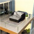 Harmonia Living Urbana Patio Daybed in Cast Silver and Coffee Bean