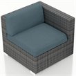 Harmonia Living District Right Arm Patio Chair in Cast Lagoon