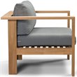 Harmonia Living Ando Wooden Patio Club Chair in Canvas Charcoal and Teak