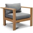 Harmonia Living Ando Wooden Patio Club Chair in Canvas Charcoal and Teak