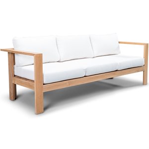 Harmonia Living Ando Wooden Patio Sofa in Canvas Natural and Teak