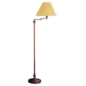 cal lighting traditional metal floor lamp with swing arm in brown