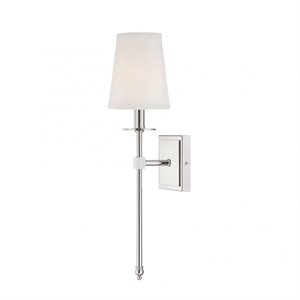 Savoy House Monroe 1 Light Sconce in Polished Nickel