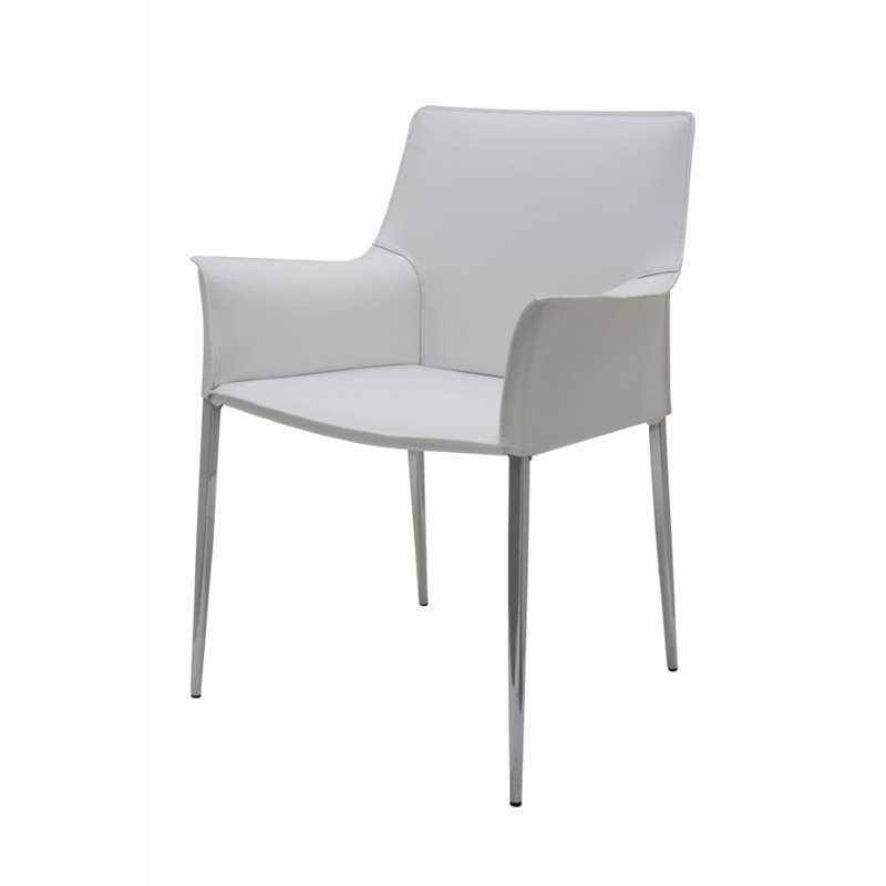 white arm dining chairs