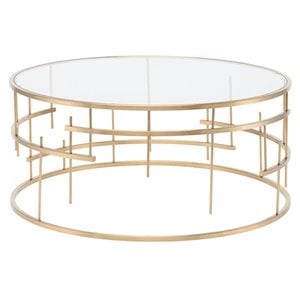 Nuevo Tiffany Round Glass Top Metal Co..