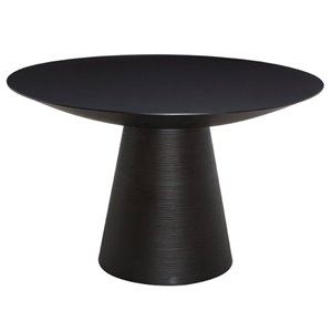 nuevo dania round dining table in black