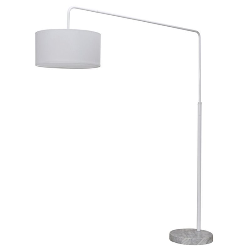 Nuevo Raku Adjustable Floor Lamp In White