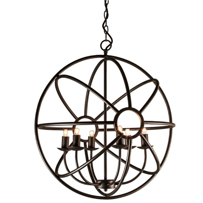 Nuevo Illana 6 Light Metal Cage Chandelier In Black Hgra168 Nuevo Illana 6 Light Metal Cage Chandelier In Black