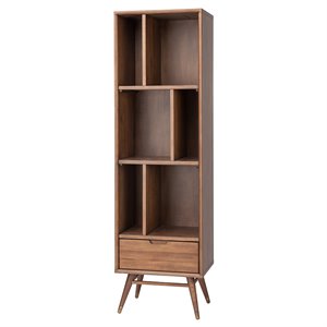 nuevo baas 6 shelf bookcase in walnut