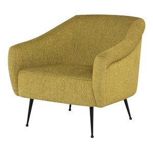 nuevo lucie fabric & steel metal occasional chair in palm springs yellow/black