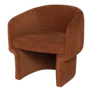 nuevo clementine fabric & plastic single seat sofa in terracotta orange/black