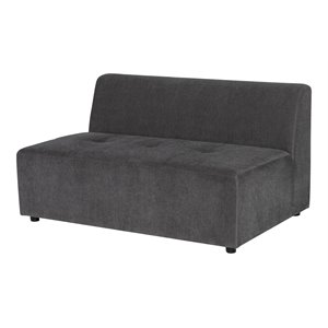 nuevo parla fabric & rubber 2-seater centre modular sofa in matte cement/black