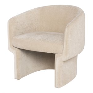 nuevo clementine fabric & plastic single seat sofa in almond beige/black