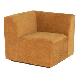 nuevo lilou fabric & plastic corner modular sofa in amber yellow/black