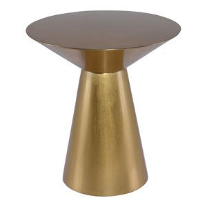 nuevo owen contemporary stainless steel metal side table in brushed gold