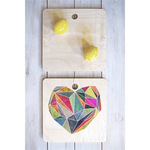deny designs mareike boehmer heart graphic 5 x square cutting board