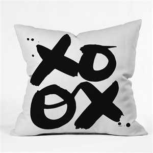 deny designs kal barteski xoxo bw throw pillow