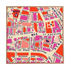 deny designs holli zollinger paris map pink wall art