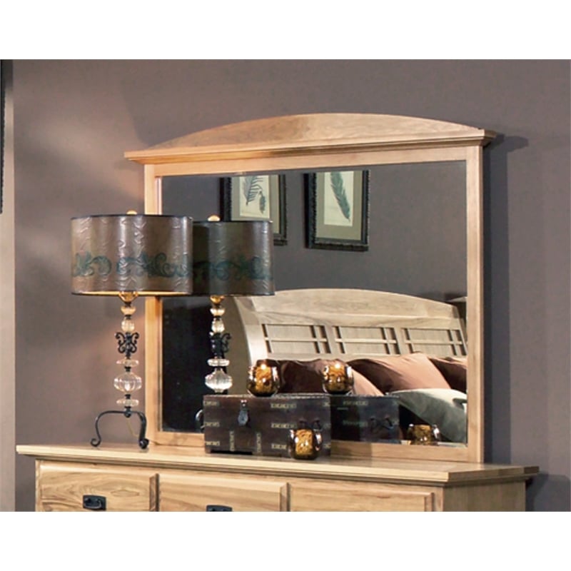 A-America Amish Highlands Solid Wood Arch Landscape Mirror in Natural