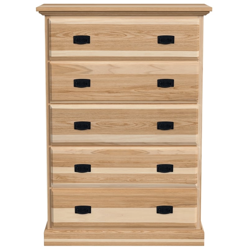 A-America Amish Highlands 5-Drawer Contemporary Wood Chest in Light Natural