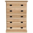 A-America Amish Highlands 5-Drawer Contemporary Wood Chest in Light Natural