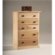 A-America Amish Highlands 5-Drawer Contemporary Wood Chest in Light Natural