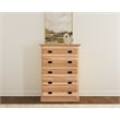 A-America Amish Highlands 5-Drawer Contemporary Wood Chest in Light Natural