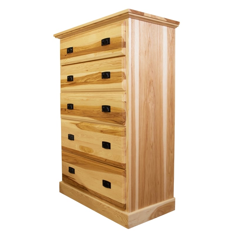 A-America Amish Highlands 5-Drawer Contemporary Wood Chest in Light Natural